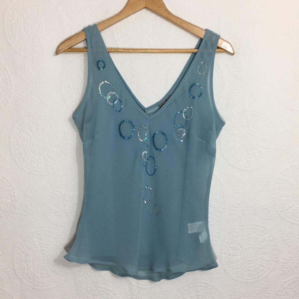 TU Beaded Sleeveless Top 2pc Sz14